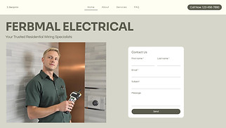  website templates - Electrician (Bold)